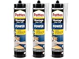 Pattex Montagekleber Power, Baukleber mit starker Anfangshaftung, Kraftkleber für saugende...