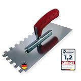 BACHSAM® Made in Germany Hochwertige Edelstahl Zahnkelle, Glättekelle Gezahnt, 280mm x 130mm mit...