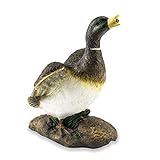 Wasserspeier Figur Ente Lucky Duck aus Kunststein - (L x B x H): ca. 235 x 190 x 315 mm -...