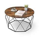 VASAGLE Couchtisch, Beistelltisch, Wohnzimmertisch, Sofatisch, Stahlgestell, für Wohnzimmer,...