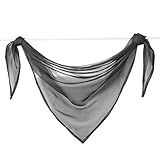 Querbehang Deko Gardinen aus transparentem Voile Triangle Schals L*B 200 * 100cm Grau