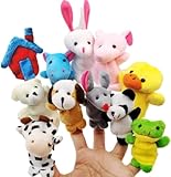 JZK 11 Klein Tier Fingerpuppe Set plüschtier Handpuppe Mitgebsel Geschenk Gastgeschenk für...