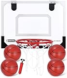 Basketballkorb Indoor Set für Kinder Zimmer Basketball Mit 4 Ball Pumpe Sport Spielzeug Büro Board...