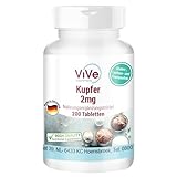 Kupfer 2mg - 200 Tabletten - Kupferbisglycinat - Hochdosiert - Bioverfügbar - Qualität aus...