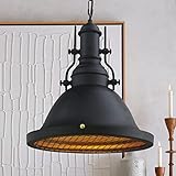 bamyum Hängeleuchten & Pendelleuchten I Turami I Hängeleuchte Schwarz E27 Ø30 cm Metall Lampe...