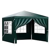 LOEFME 3 * 3M Pavillon, Wasserdicht und Kältebestän Gartenzelt Pavillons, Faltpavillon mit...