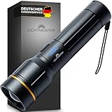 LICHTMEISTER® Taschenlampe (2000 Lumen, 5000 mAh Akku) - Taschenlampe LED aufladbar - LED...