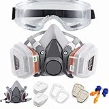 goambuy 18 ni 1 Atemschutzmaske Wiederverwendbar, Staubmaske Set, Staubschutzmaske Lackiermaske mit...