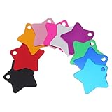 SOLUSTRE 10 Stück Sternförmige Haustier Id Tags aus Aluminiumoxid Leichtes Adressanhänger mit...