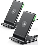 INIU Wireless Charger Stand [2 Pack], 15W Qi Zertifiziert Inductive Fast Charging Stand Wireless...