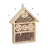 Relaxdays Insektenhotel Bausatz, Insektenhaus für Käfer, Wildbienen & Florfliegen, selber bauen,...