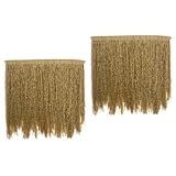 VALICLUD 2 Stück Künstliches Strohdach PE Dachschindeln Gelb Wetterbeständig Realistische Stroh...