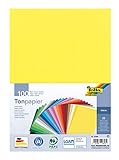 folia 6499 - Tonpapier Mix, DIN A4, 130 g/m², 100 Blatt sortiert in 25 Farben, zum Basteln und...