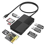 SD Kartenleser, 8 in 1 USB C Speicherkartenleser Adapter für SDXC, SDHC, SD, MMC, RS-MMC, Micro...
