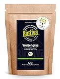 Biotiva Weizengras Bio 500g - Weizengrasspulver - Junges Weizengrass-Pulver aus Deutschland -...
