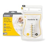 Medela Easy Pour Einweg-Muttermilchbeutel 210 ml – Auslaufsicheres Design mit Milchschutz –...