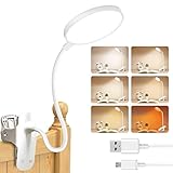Bteng Leselampe Bett, 36 LED Klemmlampe mit Touch Dimmbar 6 Farben und 5 Helligkeit Augenschutz...