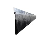 Bürstendichtung Türdichtung Türbürste Alu 90 x 1500mm Besatz: PPN schwarz