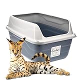 GarPet XXL Extra hohe Katzentoilette offene Katzenklo mit hohem Rand Jumbo Schalentoilette groß...