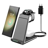 NANAMI Induktive Ladestation für Samsung Wireless Charger 3 in 1 Ladestation Kompatibel für Galaxy...