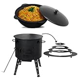 4BIG.fun Utschak Ø44 Uchag 2mm Stahl 16 L Kazan Wok Eintopfofen Utschag Учаг Campingofen...
