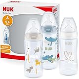 NUK First Choice+ Babyflasche im Set | 0–6 Monate | Temperature Control Anzeige | 300 ml |...