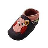 SAYOYO Owls WeichesLeder Lauflernschuhe Krabbelschuhe Babyschuhe 19/20 (6-12) M Monate,Violett