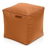 Green Bean Sitzhocker aus Kunstleder - Pouf mit EPS Perlen Füllung - 40 x 40 cm - perfekte...