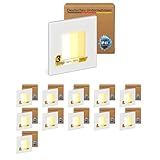 ledscom.de 12 Stück LED Treppenlicht/Wandeinbauleuchte FEMA für innen und außen, eckig, 82 x...