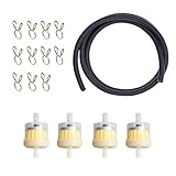 Benzinschlauch Kit, 1Meter Benzinschlauch, 4 Benzinfilter, 10 Schlauchschellen, Kraftstofffilter...