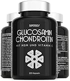 Glucosamin Chondroitin Hochdosiert - Glucosamin Komplex mit Chondroitin, MSM, Vitamin C – 120...