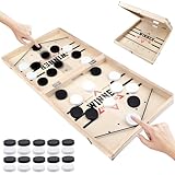 Hockey Brettspiel, Tischfussball Winner Brettspiele Kinder, Holz Schnell Sling Puck Match-Spiel, 2...