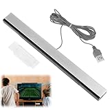 Sensorleiste USB Kompatibel mit Wii und Wii U Konsole zubehör, Ersatz Infrarot LED Sensor Bar mit...