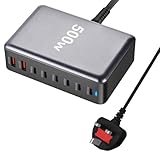 Rtyweth 500W GaN Ladegerät USB C Fast Desktop 8-Port USB Typ C PD Ladegerät Fast Charge 3.0 USB C...