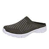 Damen Strickpantoletten, atmungsaktiv, Netzstoff, offener Rücken, Walking-Sneaker, geschlossene...