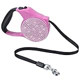 Soleebee Bling Strass 5M Roll-Leine Hunde Leine einziehbare Feste Nylonband Hundeleine mit...