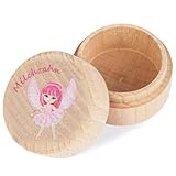 Aolso Milchzahndose Holz, Milchzahndose Mädchen & Jungen, Zahnbox für Milchzähne aus Holz mit...