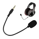 Kabelgebundenes Stereo-Studio-Gaming-Headset, Mikrofon, verstellbar, 360 Grad, biegbarer Kopfhörer,...