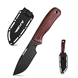 FLISSA Outdoor Messer, Jagdmesser feststehende Klinge aus 14C28N Stahl, Premium Survival Messer mit...