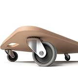 BigDean Plattformwagen bis 250kg belastbar Rollbrett mit bodenschonenden TPE Rollen Transportroller...