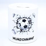 Fußball Spardose mit Namen personalisiert Fussballsparschwein Mannschaftskasse Fussballfans...