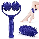 Aulese Massageroller Mit Griff, Auswechselbare Massage Roller, Selbstmassagerolle mit 3 Klein...