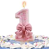 Geburtstagskerzen – Pink Glitter Anzahl Kerzen | Celebration liefert den Geburtstagskuchen Topper,...