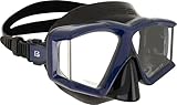 CRESSI Horizon Mask Black/Blue - Unisex Tauch und Schnorchelmaske mit 4 Separaten Temperargläsern...