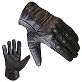 PROANTI Motorradhandschuhe Leder Sommer Motorrad Handschuhe Touchscreen Funktion (XL)