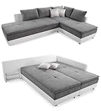 Federkern Ecksofa 306x223 cm Dauerschläfer, Doppelbett Schlaffunktion, Kaltschaum-Topper,...