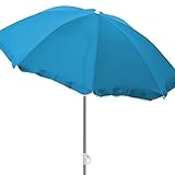 Mojawo Sonnenschirm Strandschirm Campingschirm Schirm Gartenschirm knickbar Polyester Ø1,80m UV...