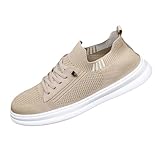 UnoSheng Freizeitschuhe Herren Sommer Grau Walkingschuhe MäNner Flach Plate Schuhe Weiche Sohle...