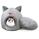 ToKinCen Cat Cave Cat Bed Katzenhöhle Katzenbett Waschbare Halbgeschlossen Katzenzelt Katzenkorb...
