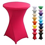 Highdi Stretch Stehtischhusse, Stehtisch Hussen Ø 60 / Ø 80 cm, Verstärkung im Fußbereich und...